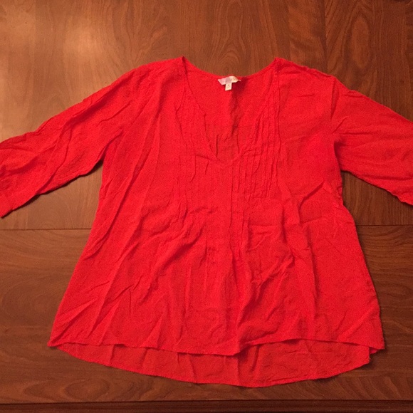 Orange flowing top - Picture 1 of 3